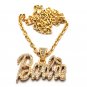 Nicki Minaj Barbie Small Necklace Pendant - Gold Clear MZ34G