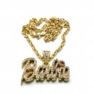 Nicki Minaj Barbie Small Necklace Pendant - Clear Pink MZ34G-1