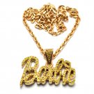 Nicki Minaj Barbie Small Necklace Pendant - Gold Yellow MZ34G-Y