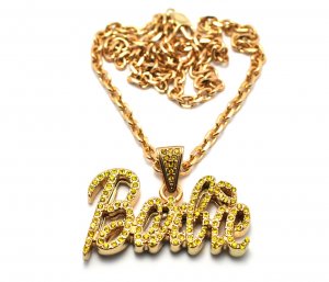 Nicki Minaj Barbie Small Necklace Pendant - Gold Yellow MZ34G-Y