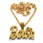 Nicki Minaj Barbie Small Necklace Pendant - Gold Yellow MZ34G-Y