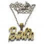 Nicki Minaj Barbie Small Necklace Pendant - Silver Yellow MZ34R-Y