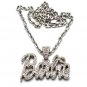 Nicki Minaj Barbie Small Necklace Pendant - Silver Clear MZ34R