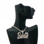 Nicki Minaj Barbie Small Necklace Pendant - Double Silver Clear MZ41R