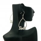 Nicki Minaj Barbie Pearldrop Hook Earrings - Silver Clear GE2R