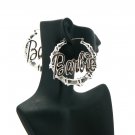 Nicki Minaj Barbie Round Pincatch Earrings - Silver ME1024R