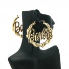 Nicki Minaj Barbie Round Pincatch Earrings - Gold ME1024G