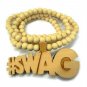 Natural Wood SWAG Necklace Pendant Rosary Chain WJ84NL