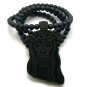 Black Wood Jesus Necklace Pendant Hip Hop Chain WJ1BK
