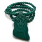 Green Wood Jesus Necklace Pendant Hip Hop Chain WJ1GN