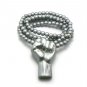 Silver Wood Power Fist Necklace Pendant Piece WJ3R