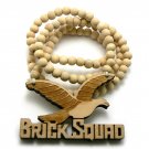 Natural Wood Brick Squad Necklace Pendant Soulja Boy WJ15NL