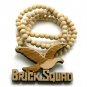 Natural Wood Brick Squad Necklace Pendant Soulja Boy WJ15NL