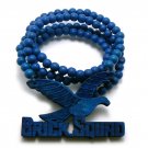 Blue Wood Brick Squad Necklace Pendant Soulja Boy WJ15BL