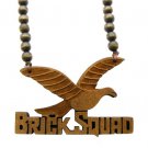 Brown Wood Brick Squad Necklace Pendant Soulja Boy WJ15BN