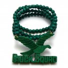 Green Wood Brick Squad Necklace Pendant Soulja Boy WJ15GN