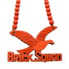Red Wood Brick Squad Necklace Pendant Soulja Boy WJ15RD
