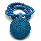 Blue Wood World Is Yours Scarface Necklace Pendant WJ18BL