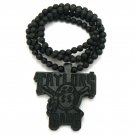 Black Wood Wiz Khalifa Taylor Gang Necklace WX18BK