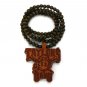 Brown Wood Wiz Khalifa Taylor Gang Necklace WX18BN