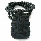 Black Wood Sphynx Pharaoh Egyptian Necklace Pendant WJ50BK