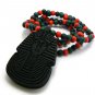 Black Red Wood Sphynx Pharaoh Egyptian Necklace Pendant WJ50BK-B