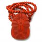 Red Wood Sphynx Pharaoh Egyptian Necklace Pendant WJ50RD