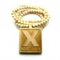 Natual Wood Malcolm X Necklace Pendant Power WJ42NL