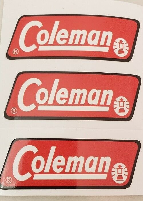 THREE (3) NEW COLEMAN REPLACEMENT STICKER DECAL LANTERN STOVE 197183