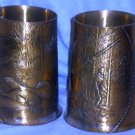Hand crafted bronze tankards hunting Wendell August