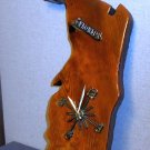 Large Florida shaped clock woodcraft