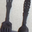 Cast Iron Decorative Fork and Spoon