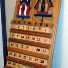 Wood Craft Analog Calendar