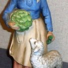 Female Woman with Lamb Figurine