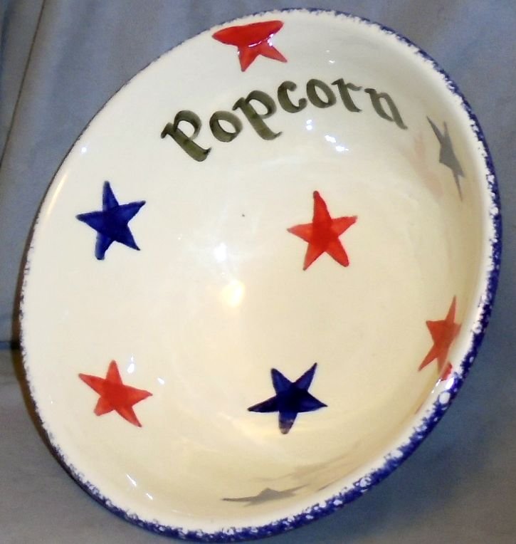 Handcrafted Popcorn Bowl USA Liberty
