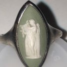 F.A. Welch Sterling Silver Ring Harpist Cameo Wedgwood
