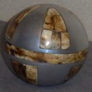Metal and Stone Decorative Sphere