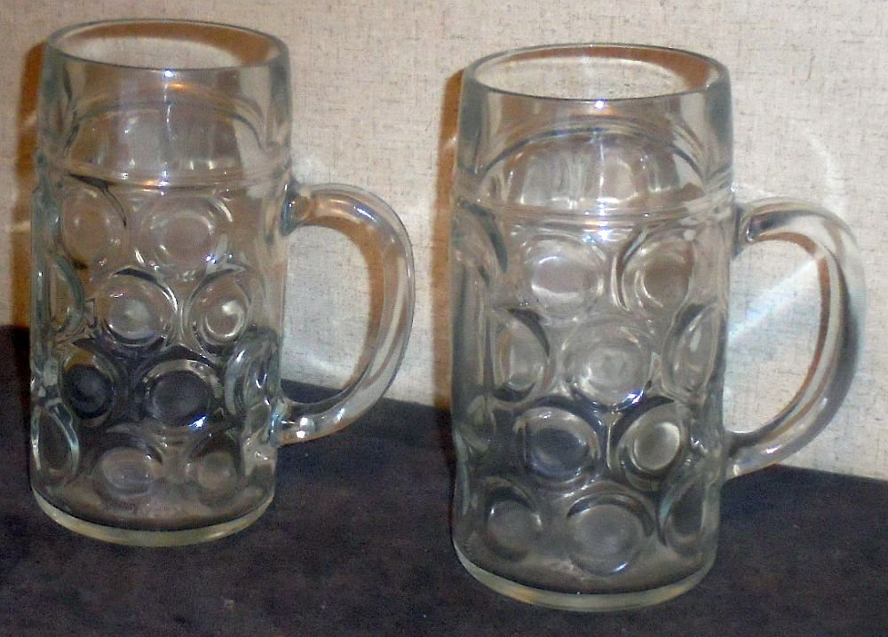 A Brace of 1 Liter Beer Mugs Don Italy Borgonovo