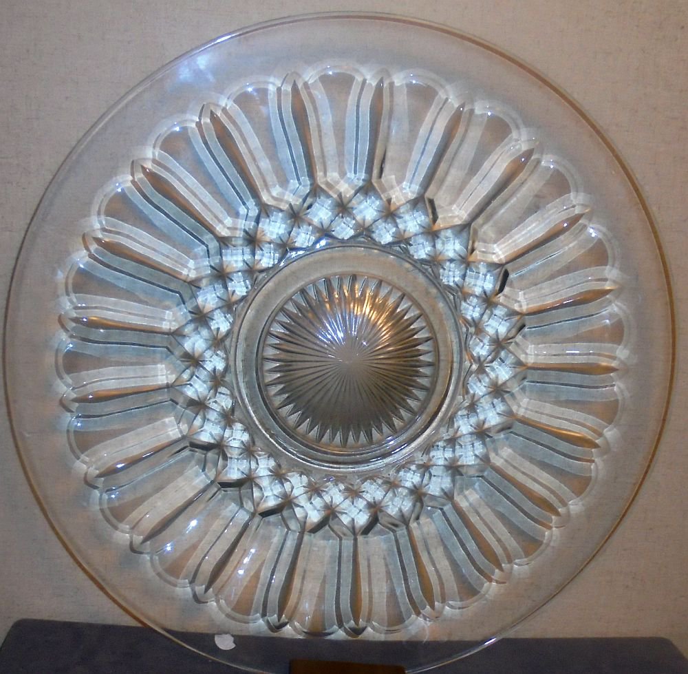 Large Lead Crystal Platter Tray