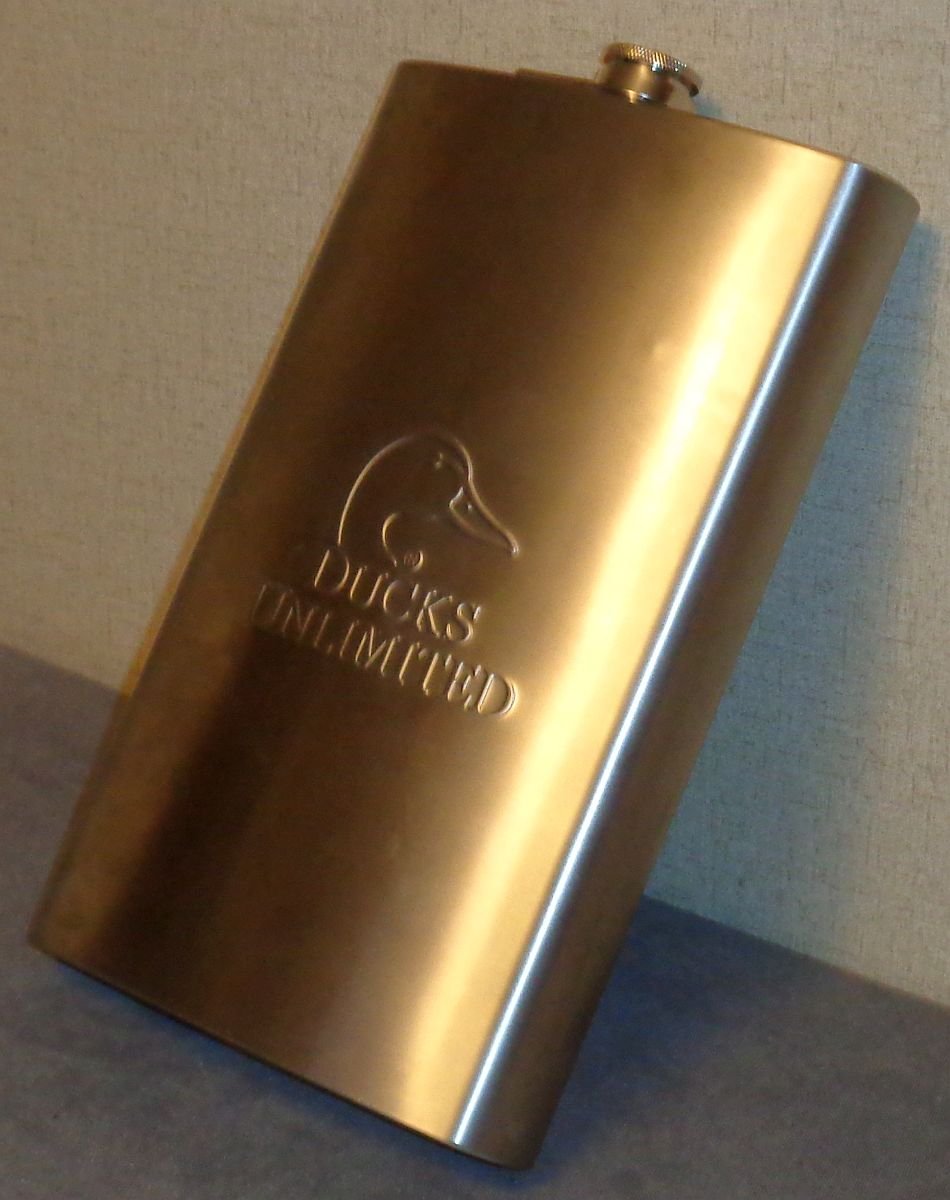Ducks Unlimited 64 ounce stainless steel flask
