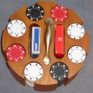 Poker Caddy with Two Card Decks Chips