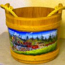 Handmade Woodcraft Bucket Train Image