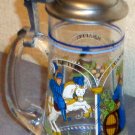 Hand crafted Lead Crystal Stein Pewter