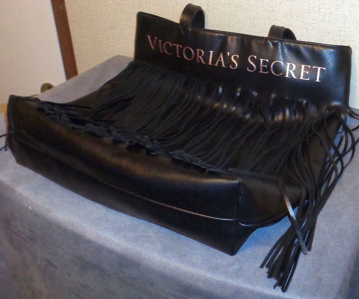 Black Victoria's Secret Shoulder Bag With Tassles