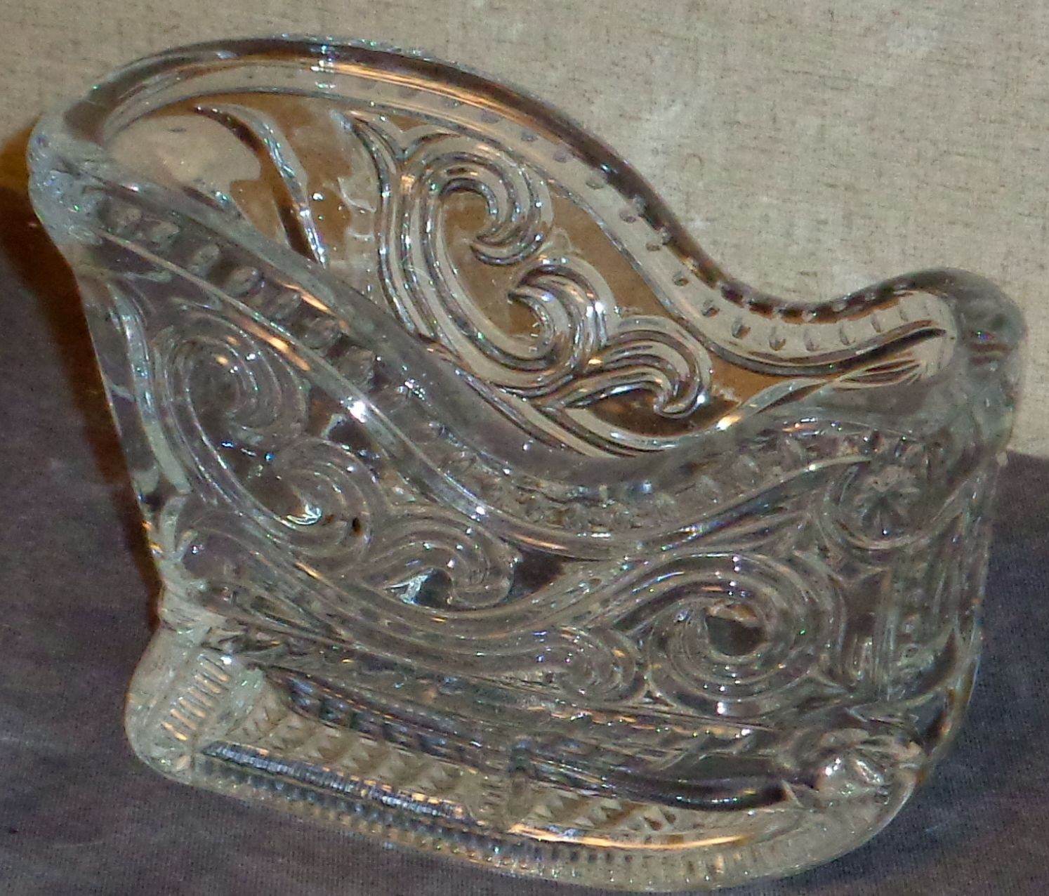 Lead Crystal Sleigh Christmas Gift