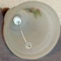 Large Brass Wood and Frosted Glass Bell