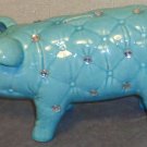 Blue Porcelain Ceramic Piggy Bank