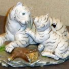 Porcelain White Tiger And Cub