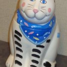 Whimsical Cat Themed Cookie Jar Coco Dowley