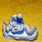 Stoneware Resting Couple With Child Joseph Mary